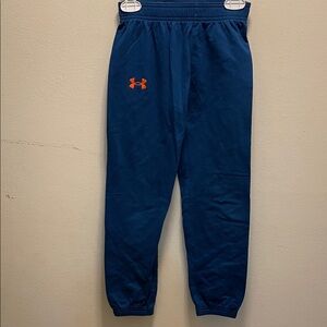 Under Armour Navy Joggers with Orange Logo